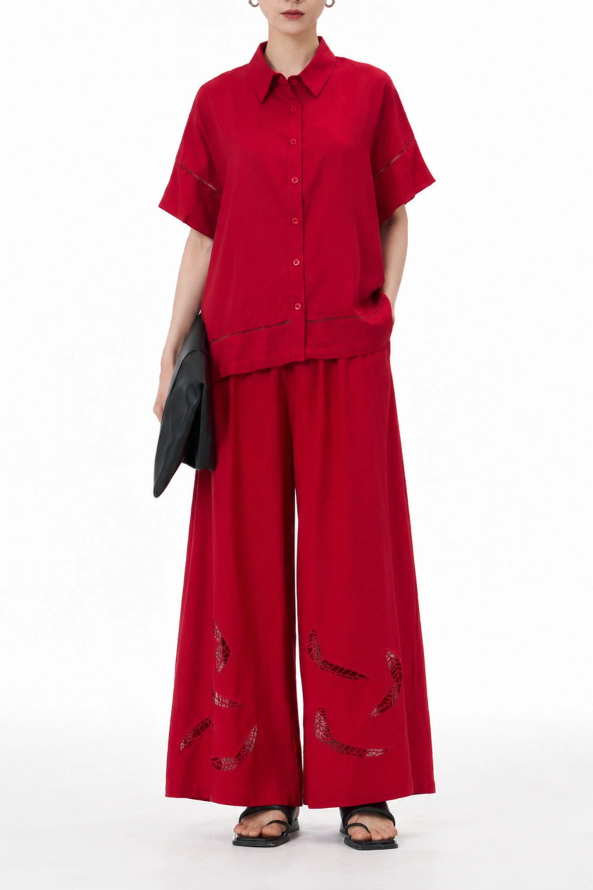 Crimson Cutwork Co-Ord