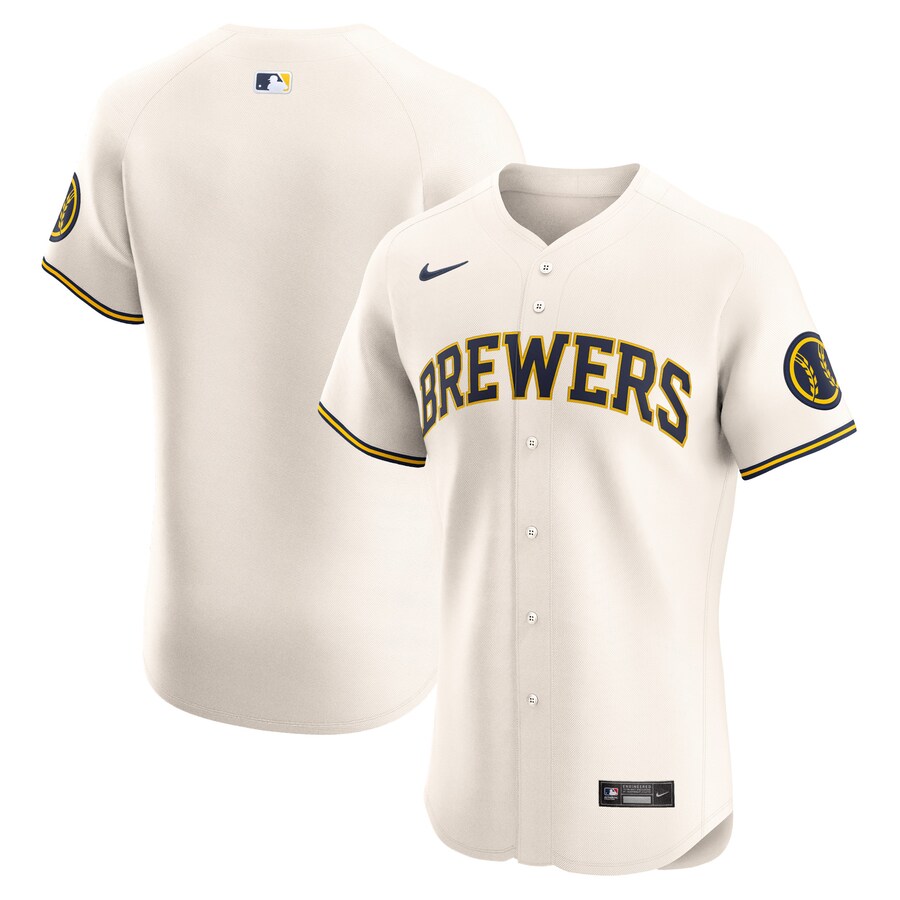 Milwaukee Brewers Home Elite Jersey Cream