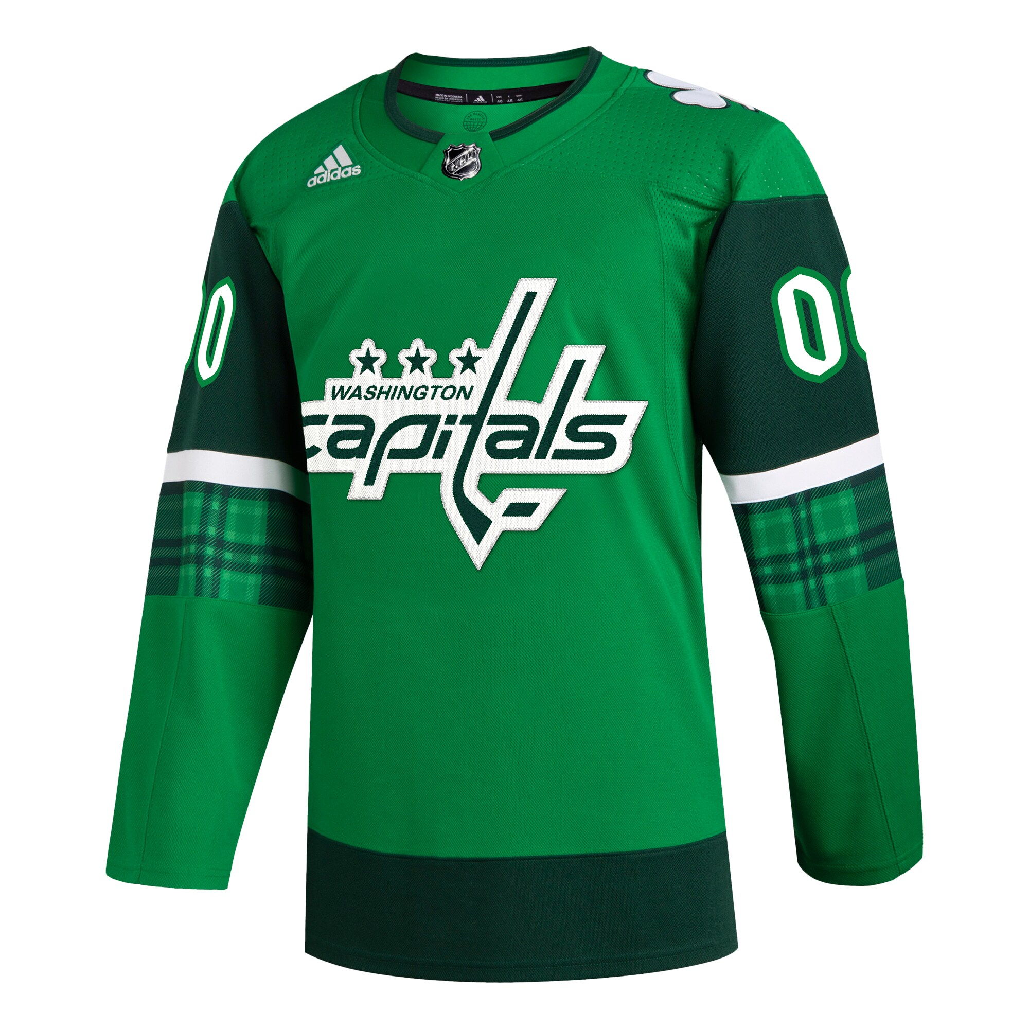 Washington Capitals adidas St. Patrick’s Day Authentic Custom Jersey – Kelly Green
