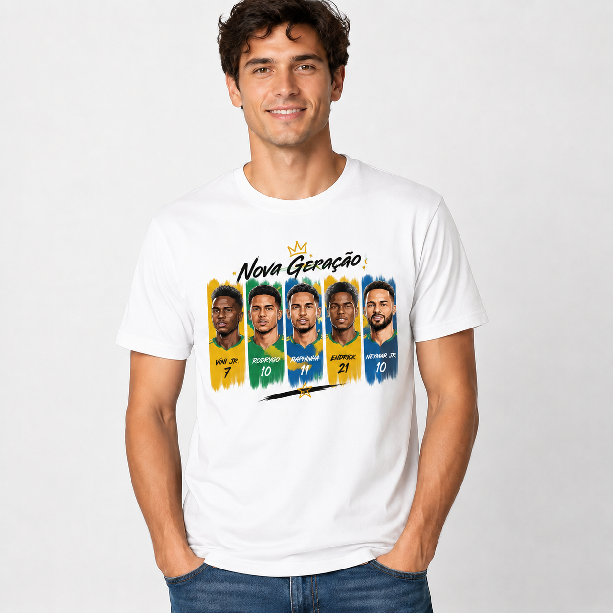 Brazilian Player Pure Cotton T-Shirt – Limited-Time Offer
