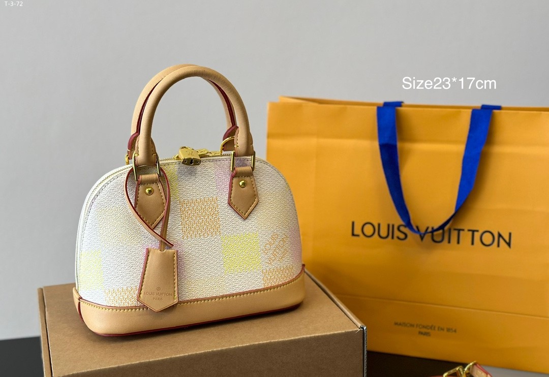 Louis Vuitton Alma Bb Damier Canvas Peach 23Cm N40516