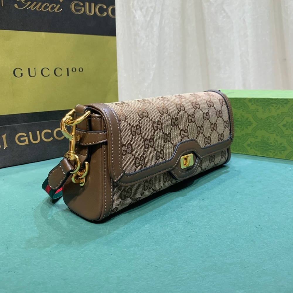 Gucci Luce Small Shoulder Bag Beige And Ebony 27Cm 786027 FADAC 9762