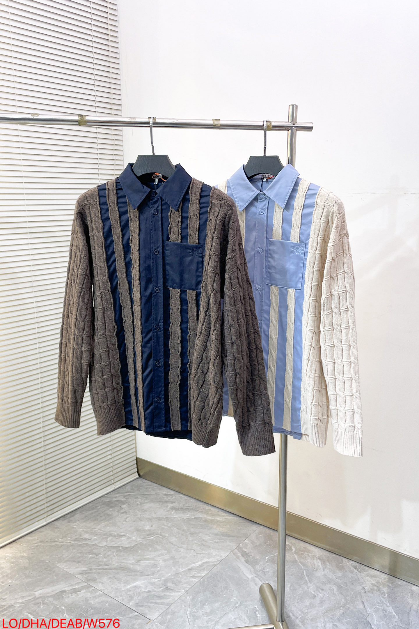 LOEWE Anagram Embroidered Wool-Blend Shirt