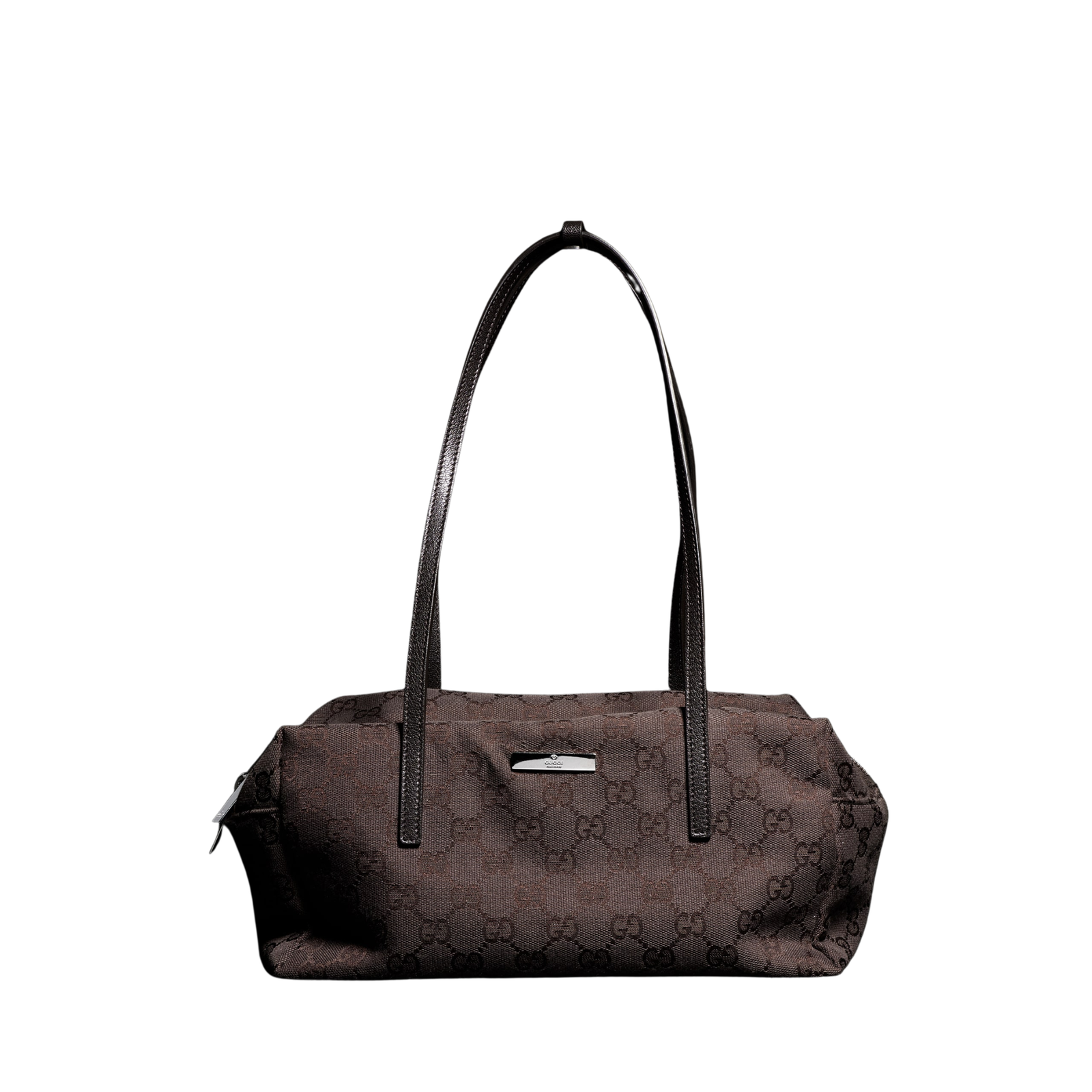 Gucci Melrose Medium Boston Bag 29cm/11.4in Dark Brown GG Canvas 875228