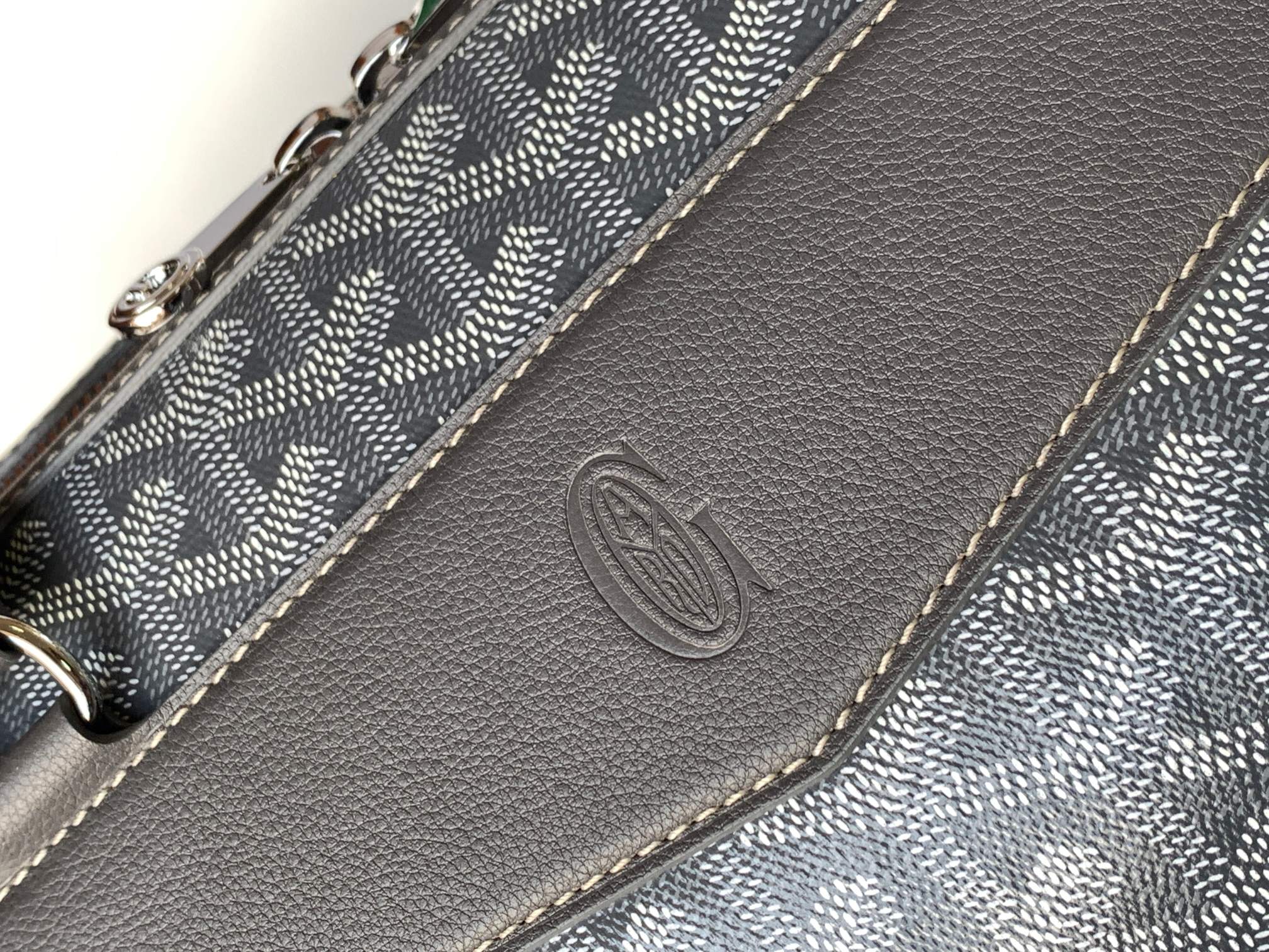 Goyard Cisalpin Document Case 39cm Gray Goyardine Canvas And Calfskin