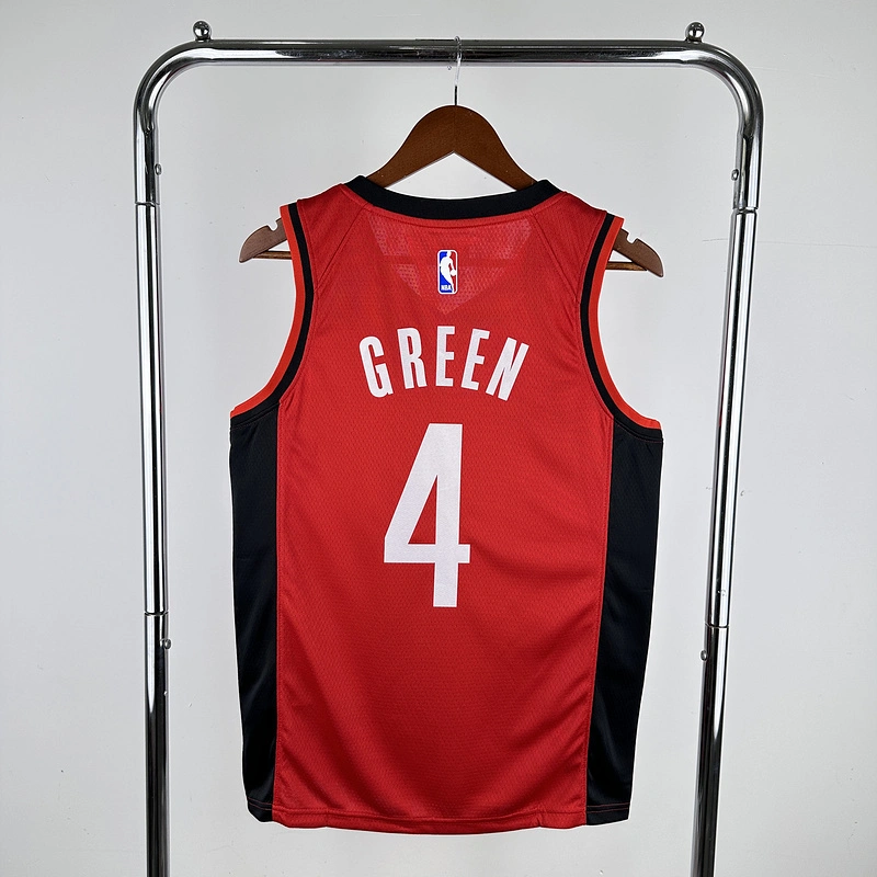 2023 NBA Houston Rockets 4 GREEN Basketball Jersey