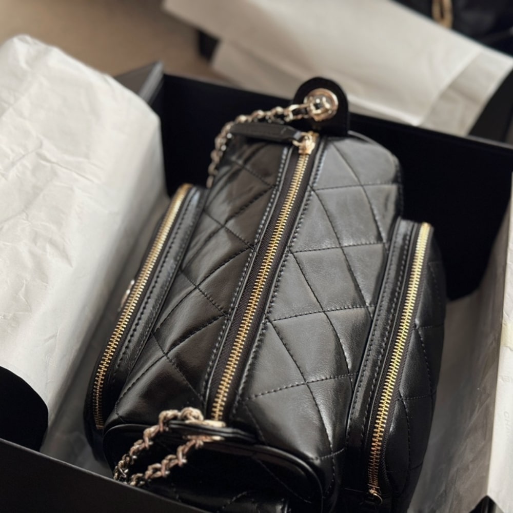 Chanel Small Camera Case Bag Black 23Cm/9.1in As5220 B18234 94305
