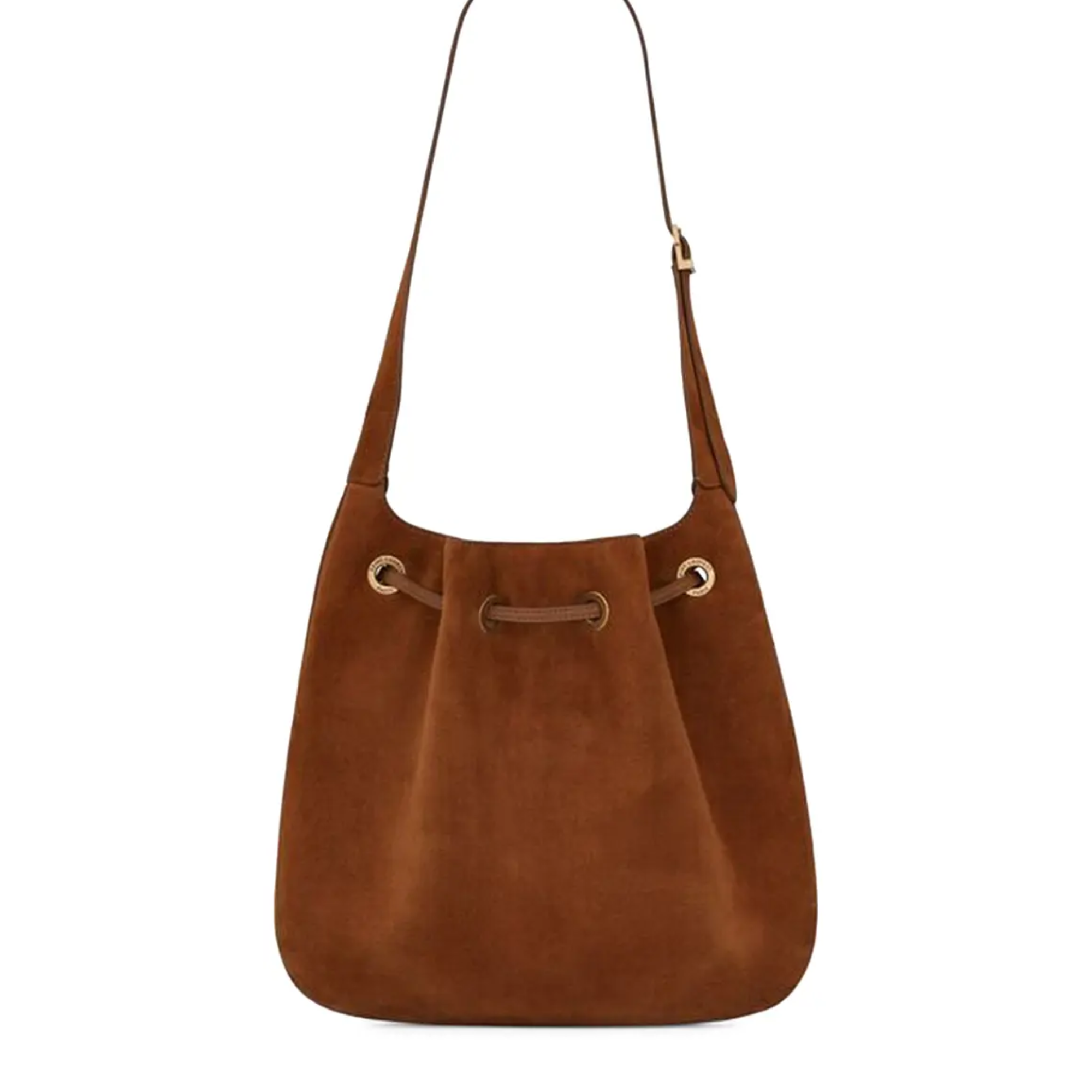 Saint Laurent Paris Vii Medium Flat Hobo Bag In Smooth Leather Brown 28Cm