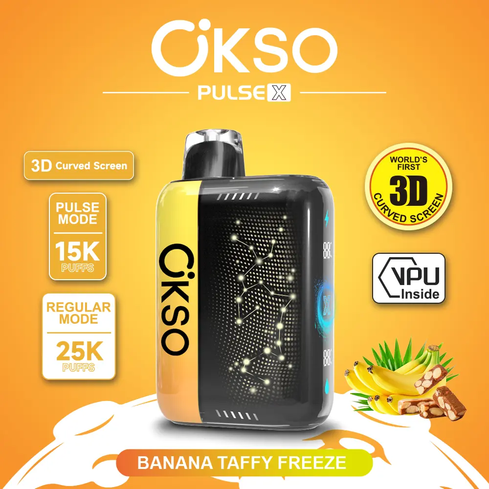 OKSO Pulse X 25000 25K Puffs Pulse/Regular Mode LED Display Disposable Vape