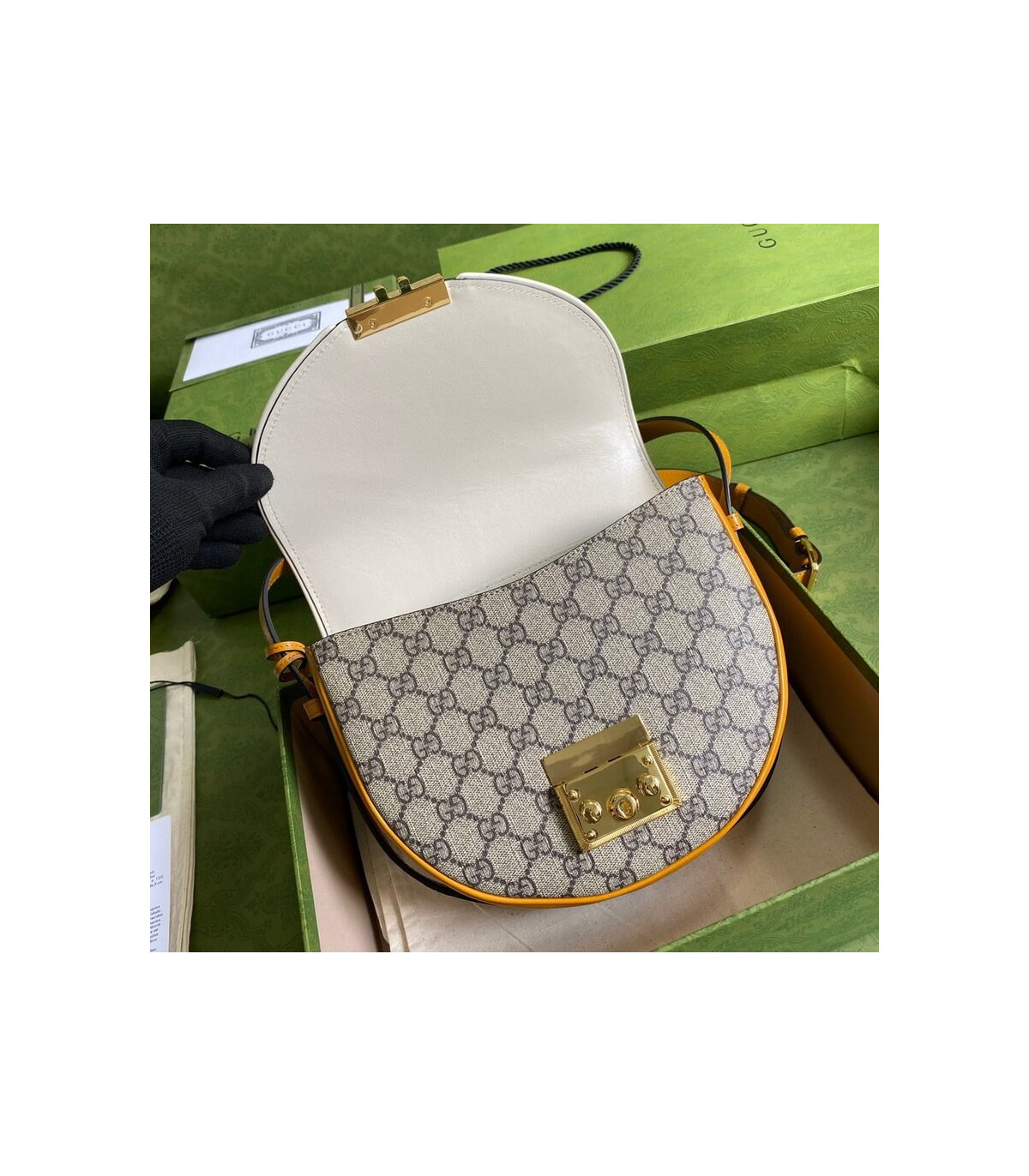 Gucci Padlock Small Shoulder Bag White