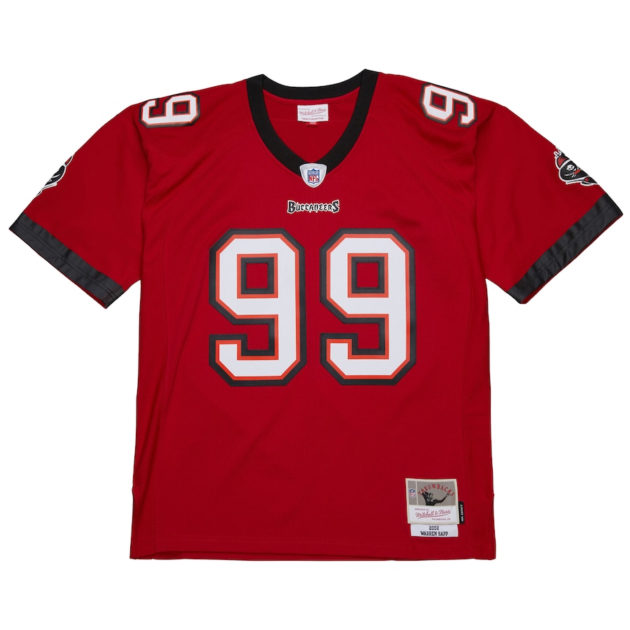 Men's Tampa Bay Buccaneers Warren Sapp Mitchell & Ness Red 2002 Legacy Replica Jersey