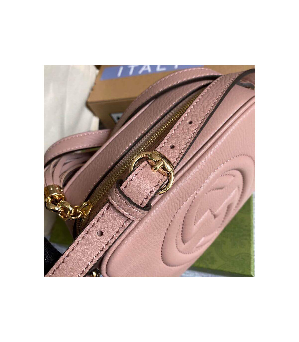 Gucci Soho Small Leather Disco Bag Pink