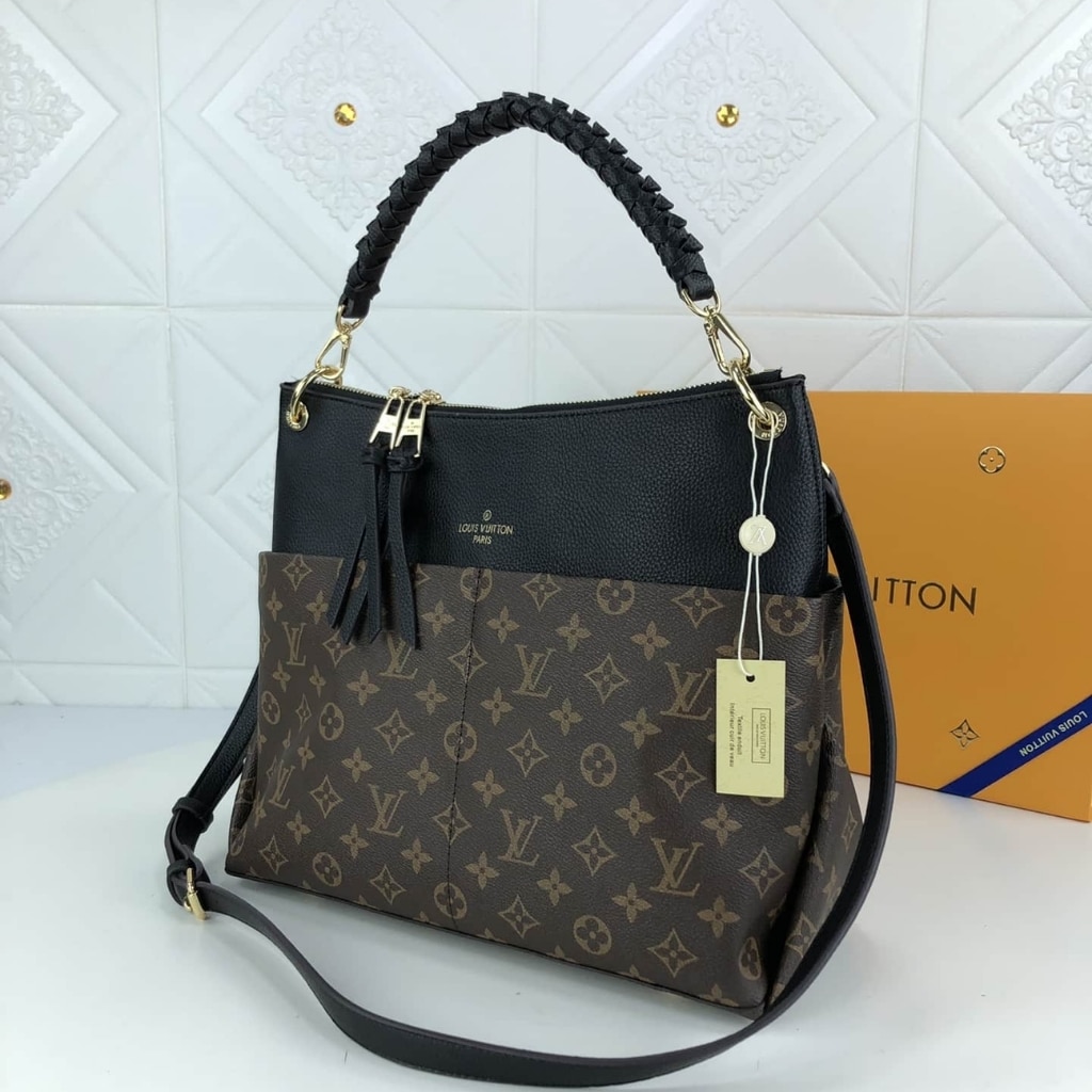 Louis Vuitton Maida Hobo Bag Monogram Canvas Black 32Cm