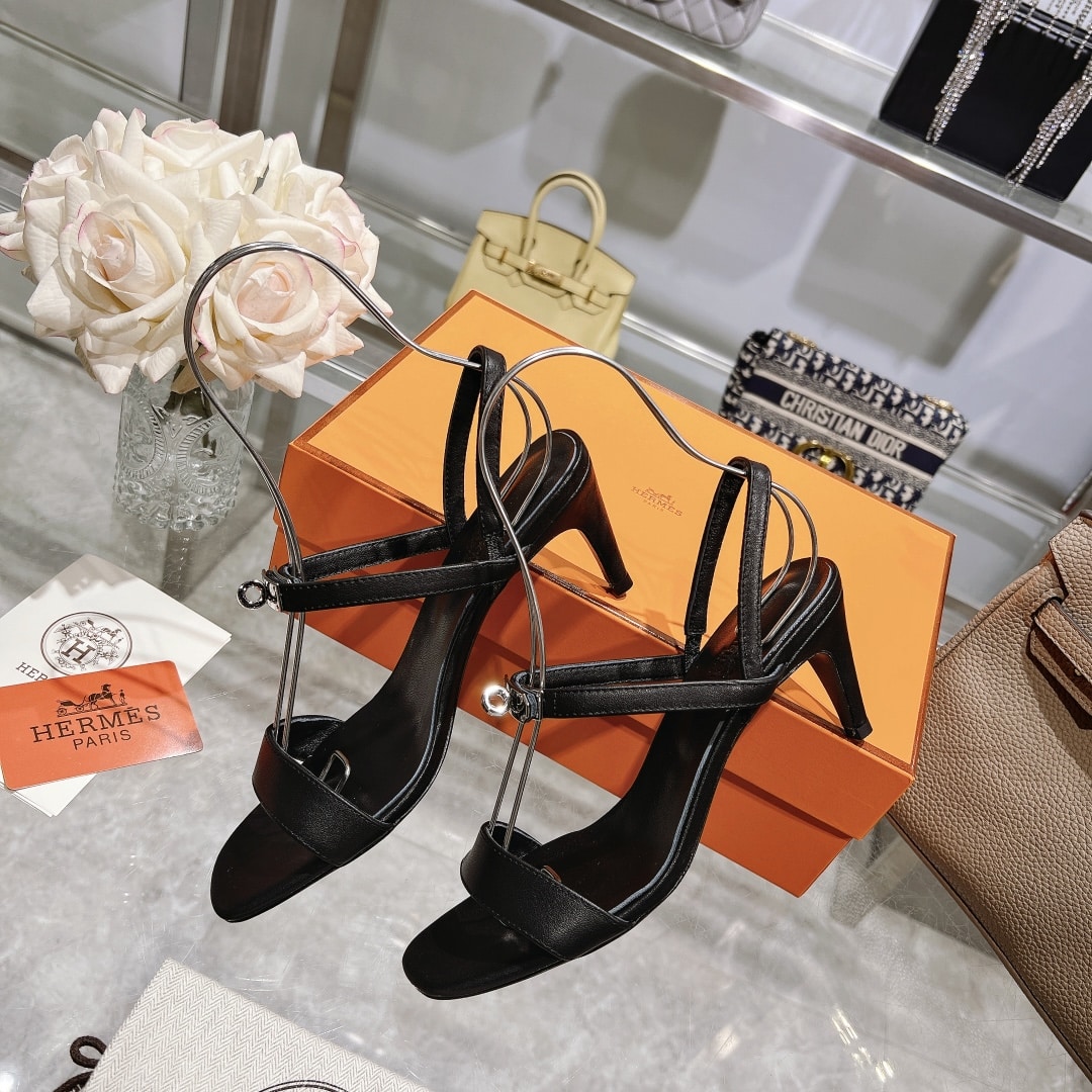 Hermes Glamour 75 Sandal Black H231060Z 02350
