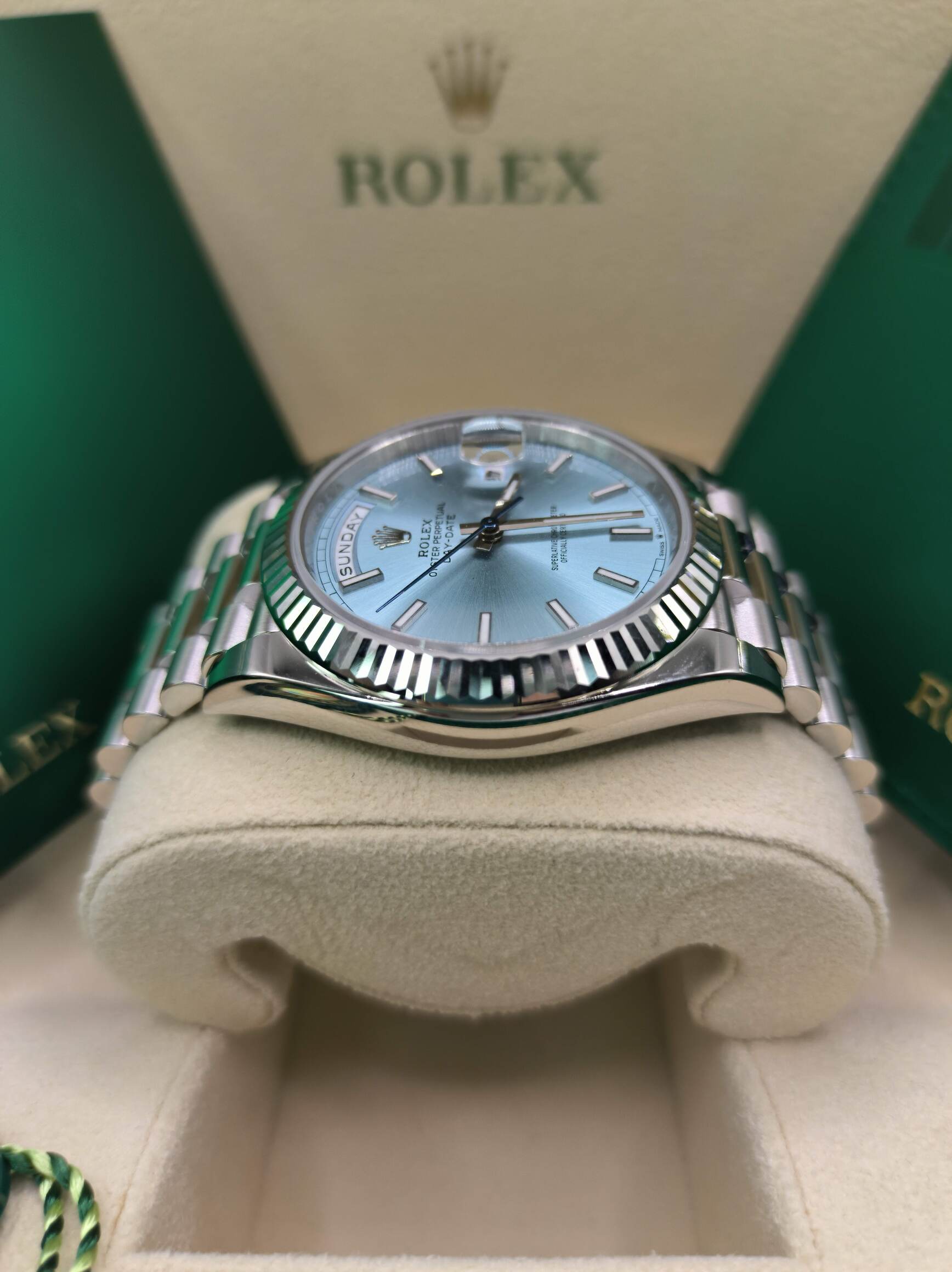 Rolex Day-Date 40 mm Ice blue Dial 228236
