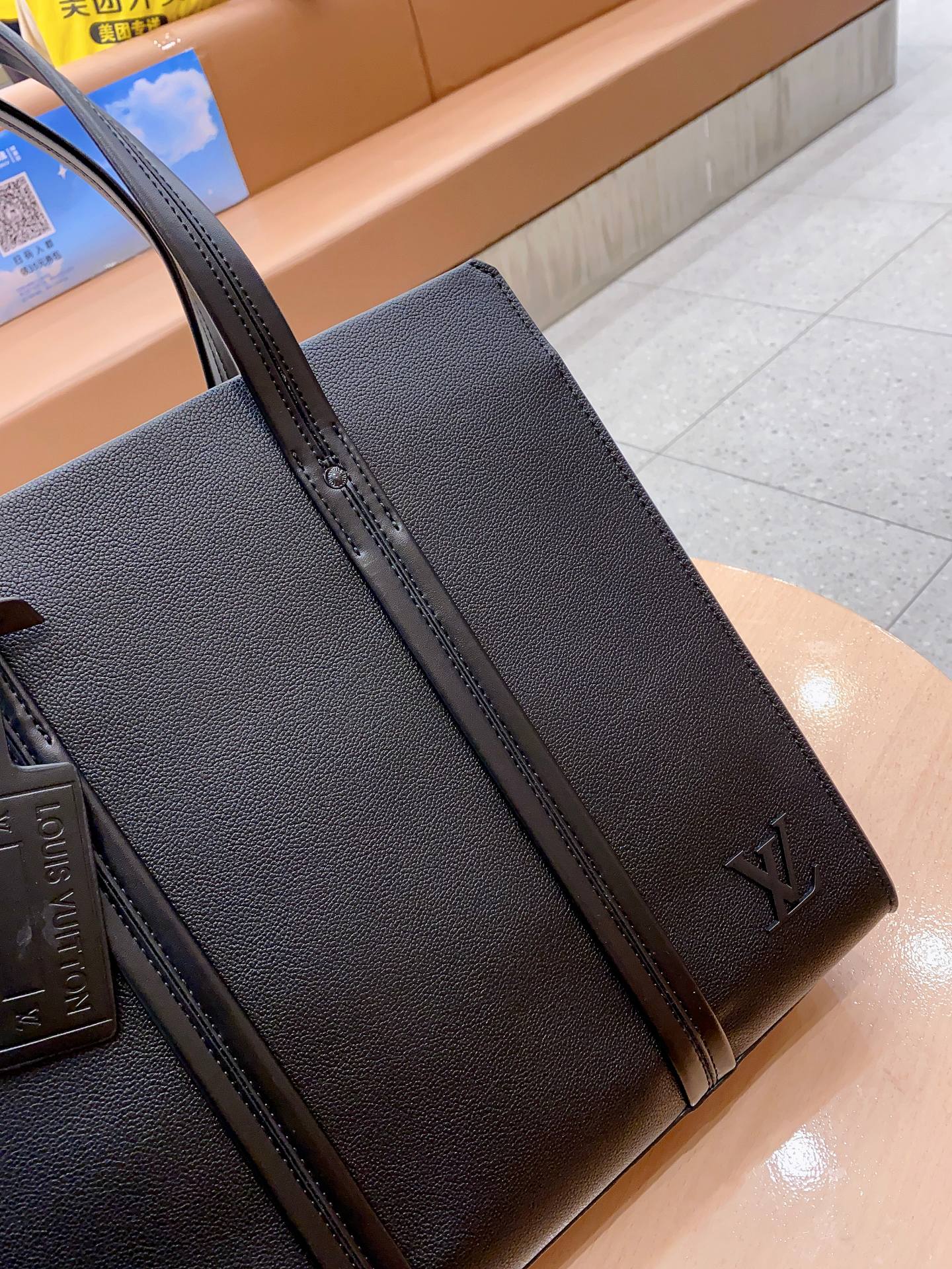 Louis Vuitton Aerogram Takeoff Tote Bag Black 37Cm M57308