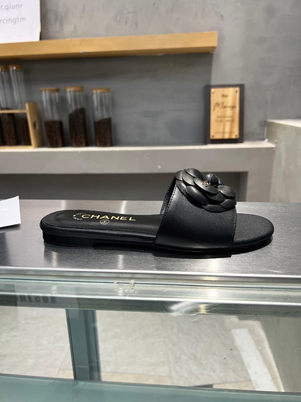 Chanel Mules With Camellia In Black G45499 X01000 94305