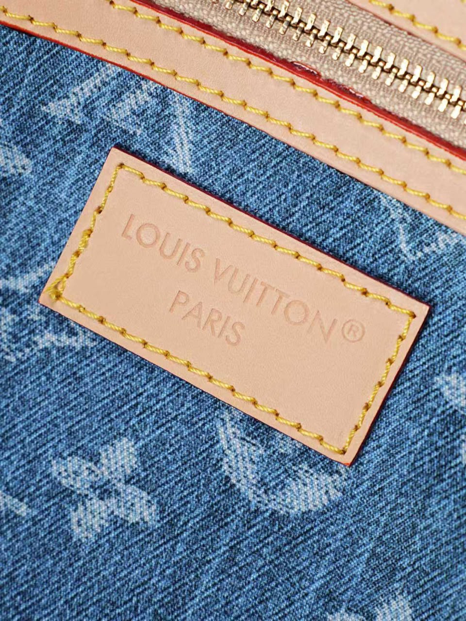 Louis Vuitton Keepall 45 Bag Blue Denim Fabric M27943