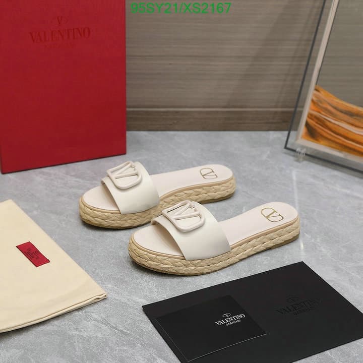 Valentino Garavani VLogo Signature Slide Sandals White