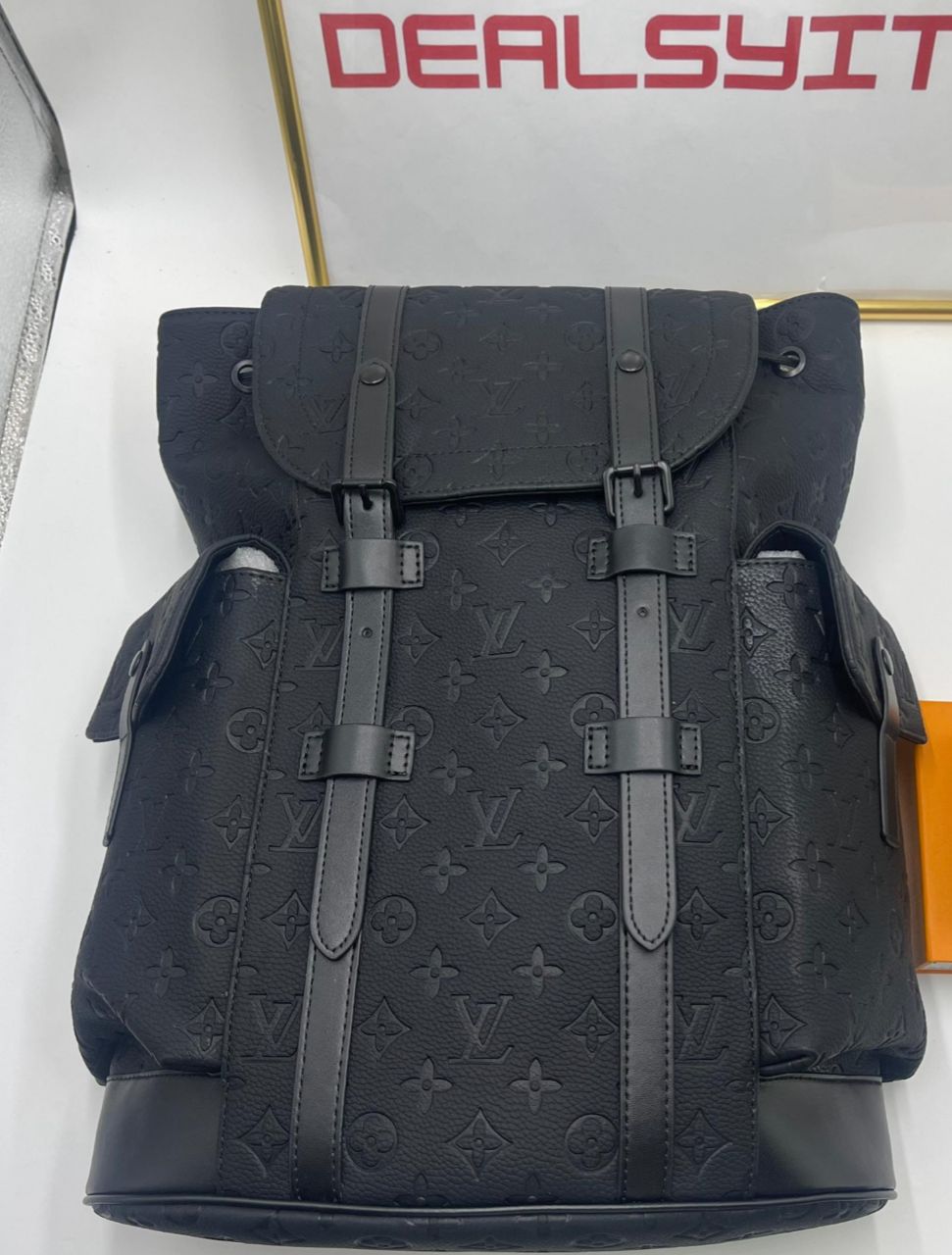 Louis Vuitton Christopher Backpack Mm Taurillon Monogram Black M55699