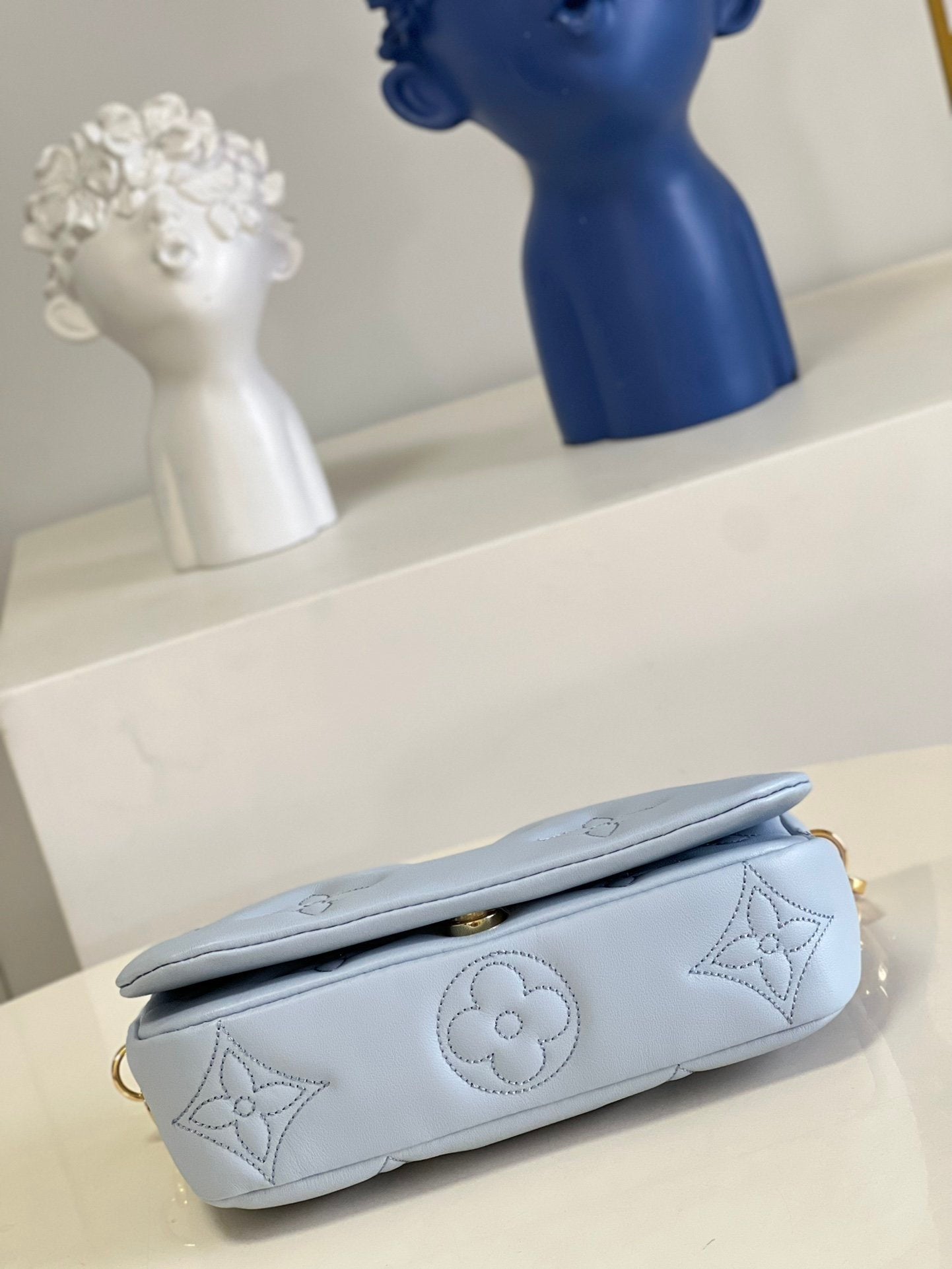 Louis Vuitton Wallet On Strap Bubblegram Blue