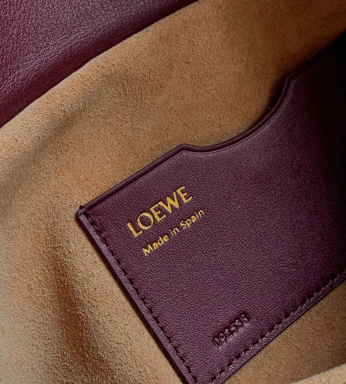 LOEWE Burgundy Medium Leather Ola Shoulder Bag