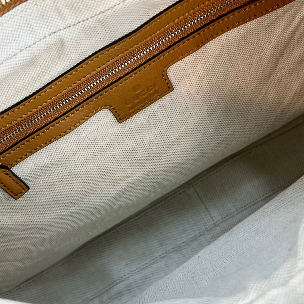 Gucci Brown Leather Attache Medium Shoulder Bag 35cm 702823