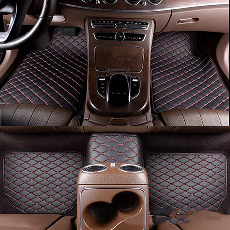 universal right rudder foot pad leather quilted embroidered full surround