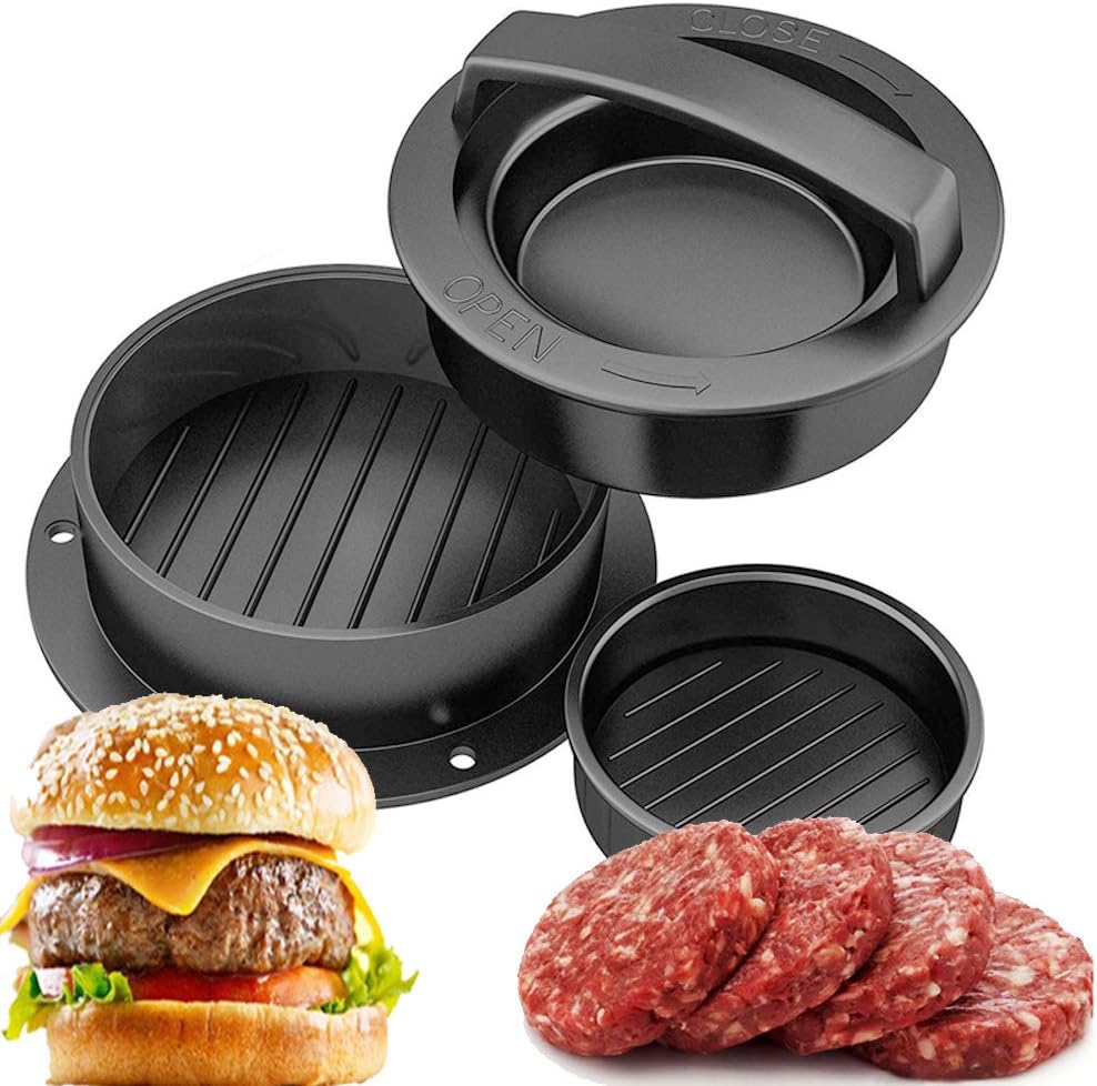 Making Delicious Stuffed & Regular Beef Burgers Perfect Shaped Patties