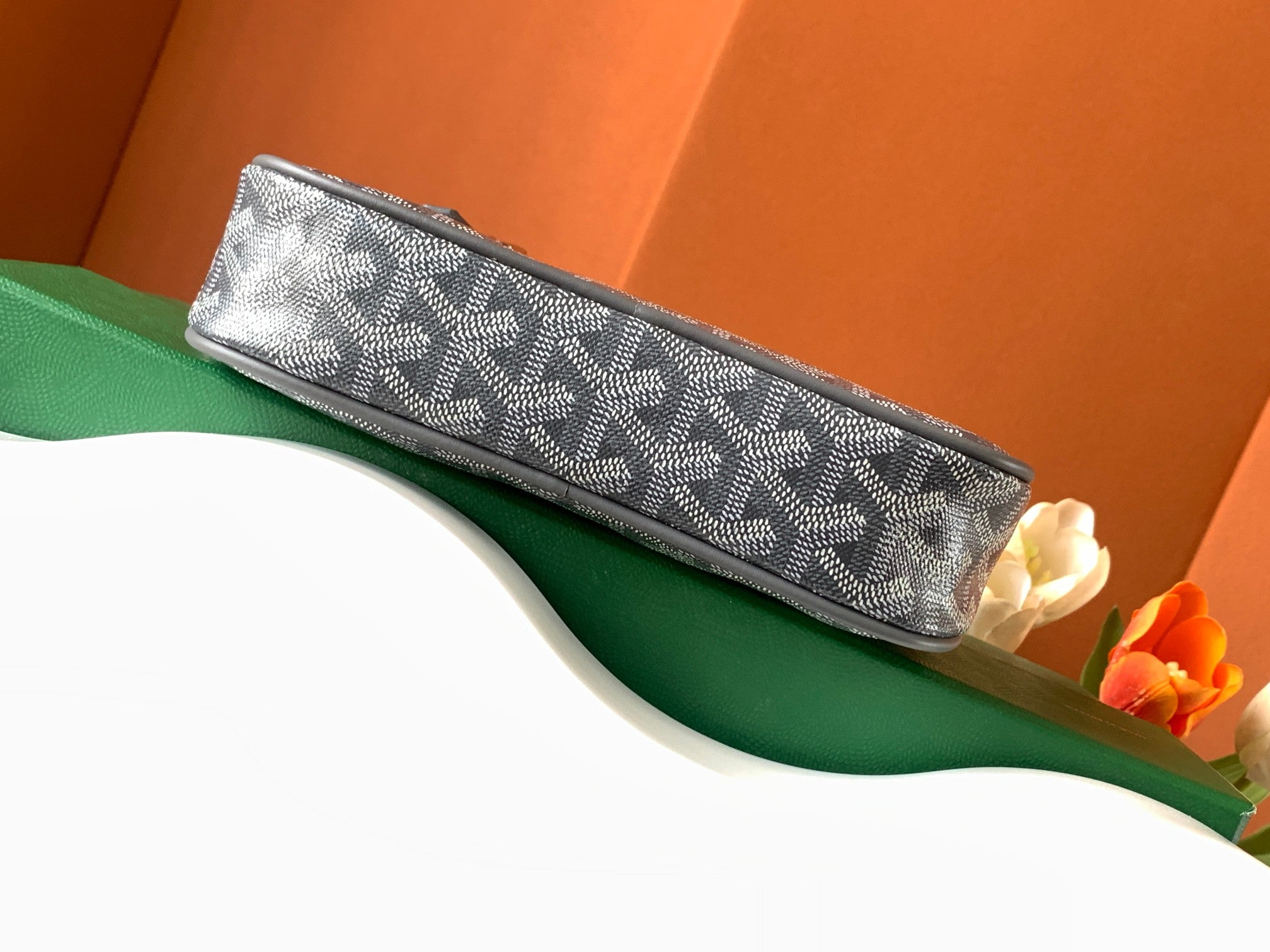 Goyard Yona Bag Coated MM 21Cm Grey Canvas