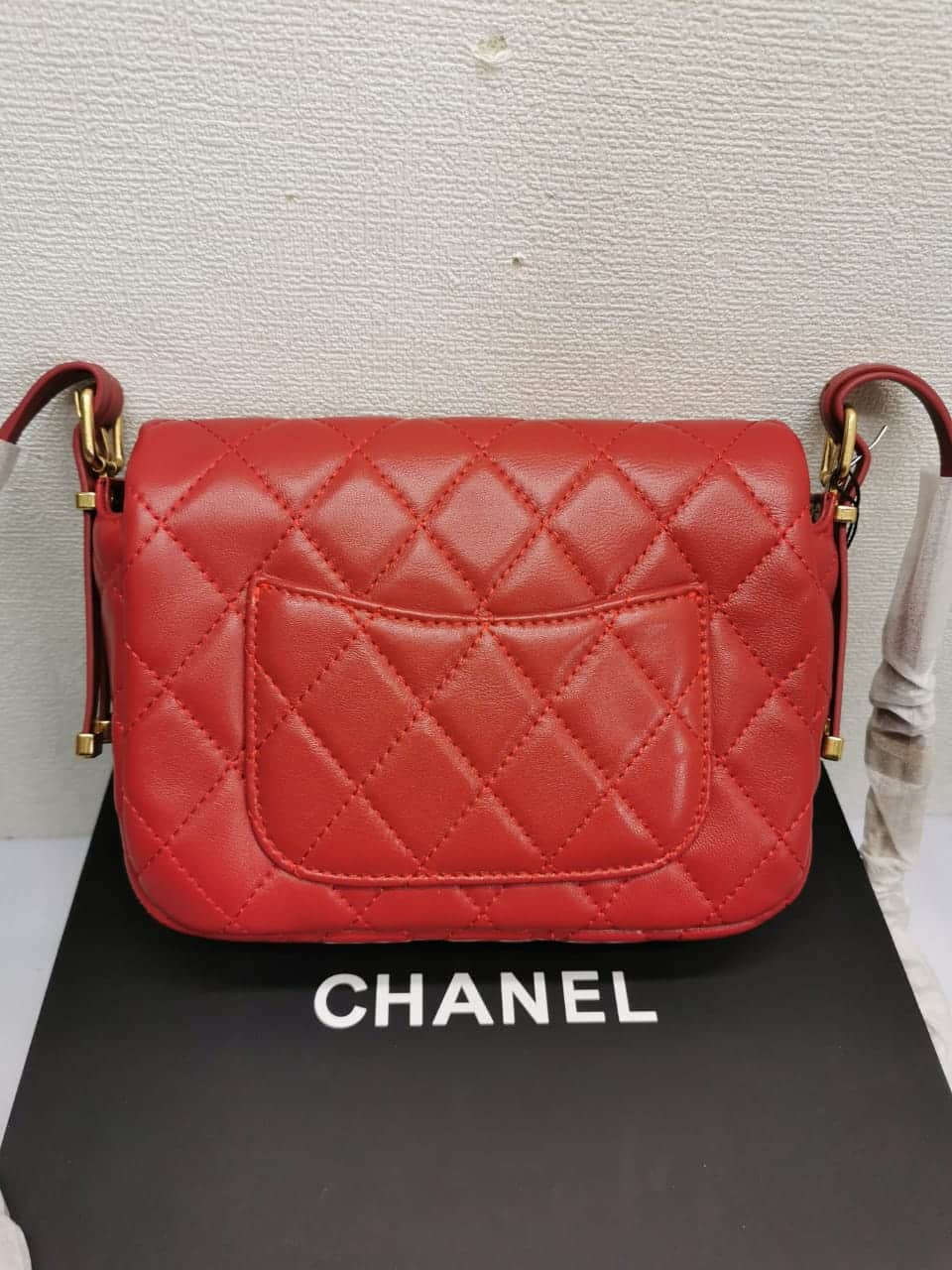 Chanel 23b Small Flap Bag Red 22cm
