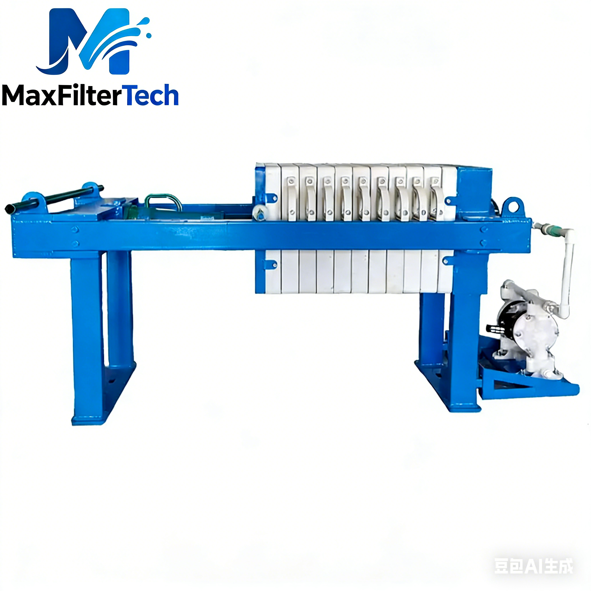 Manual Hydraulic Lab Filter Press 380mm with Fluorine Rubber Seal and PP Pump