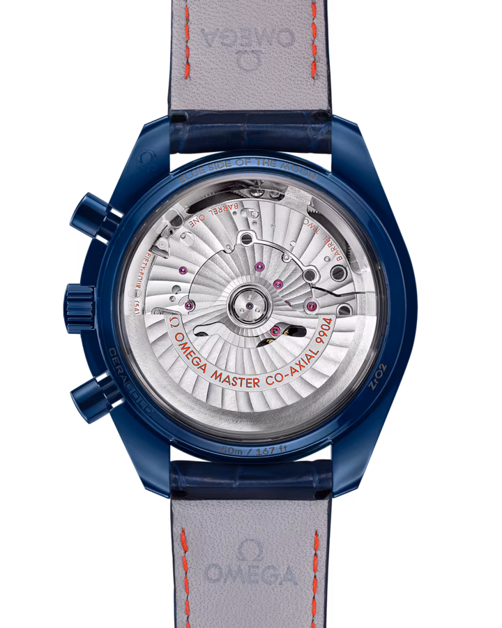 Omega Speedmaster Moonphase Blue Dial 44.25mm Blue ceramic Strap 304.93.44.52.03.002