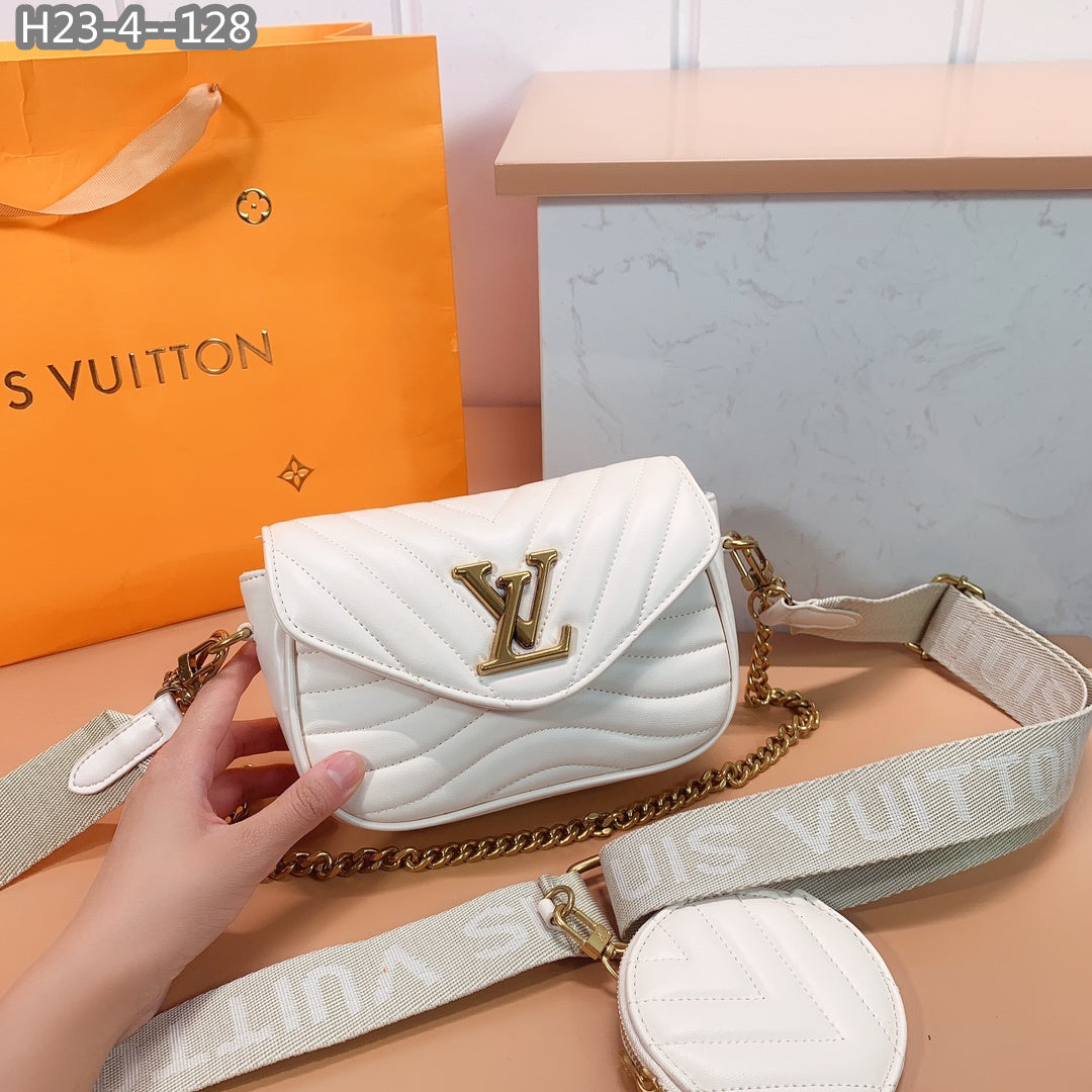 Louis Vuitton New Wave Multi Pochette White 20Cm M56471