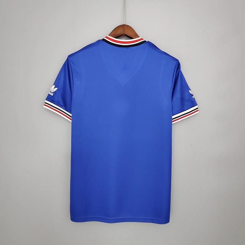 Retro Manchester United 1985-86 away blue  Football jersey retro