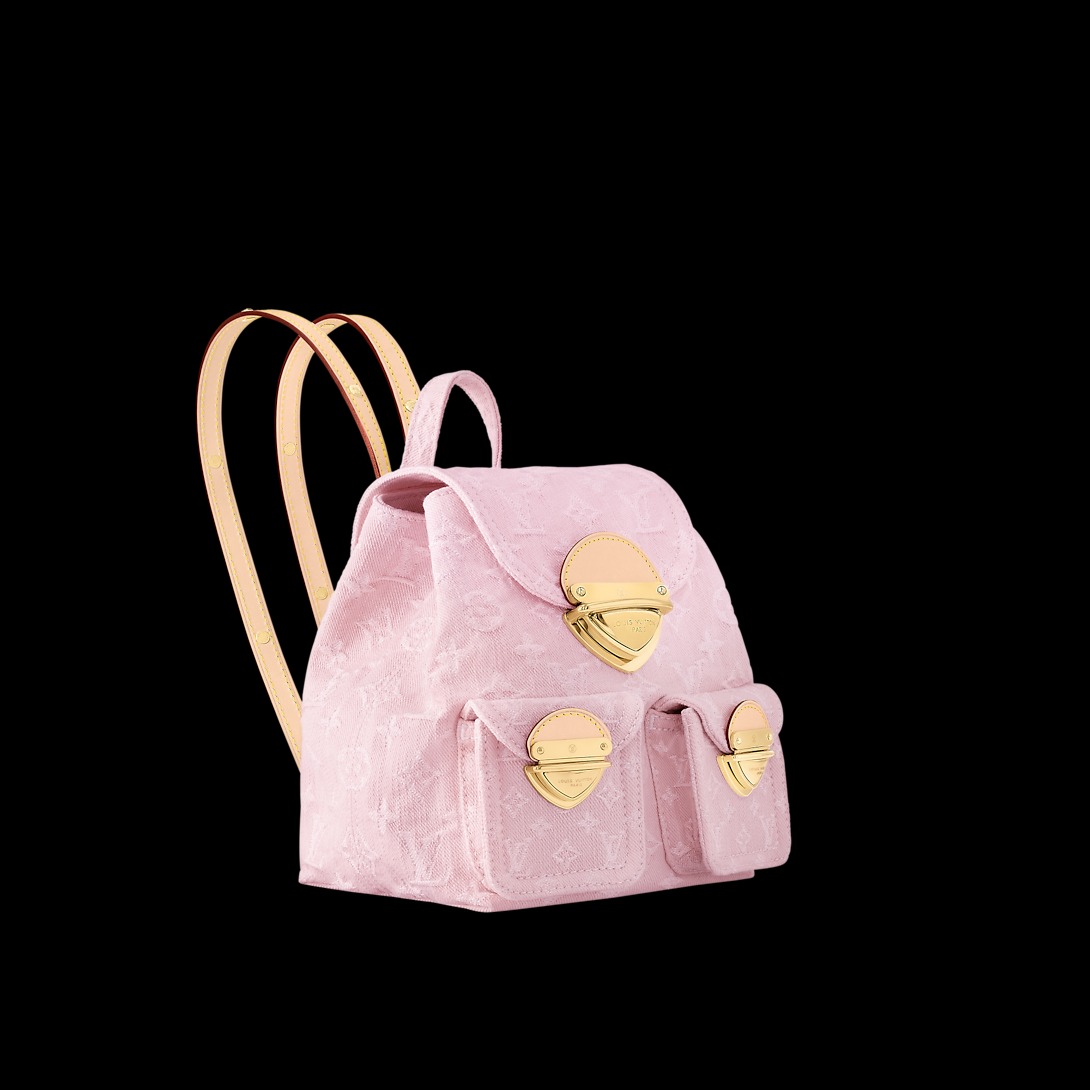 Louis Vuitton Venice Backpack Washed Monogram Denim M13031 Pink 26cm/ 10.2in