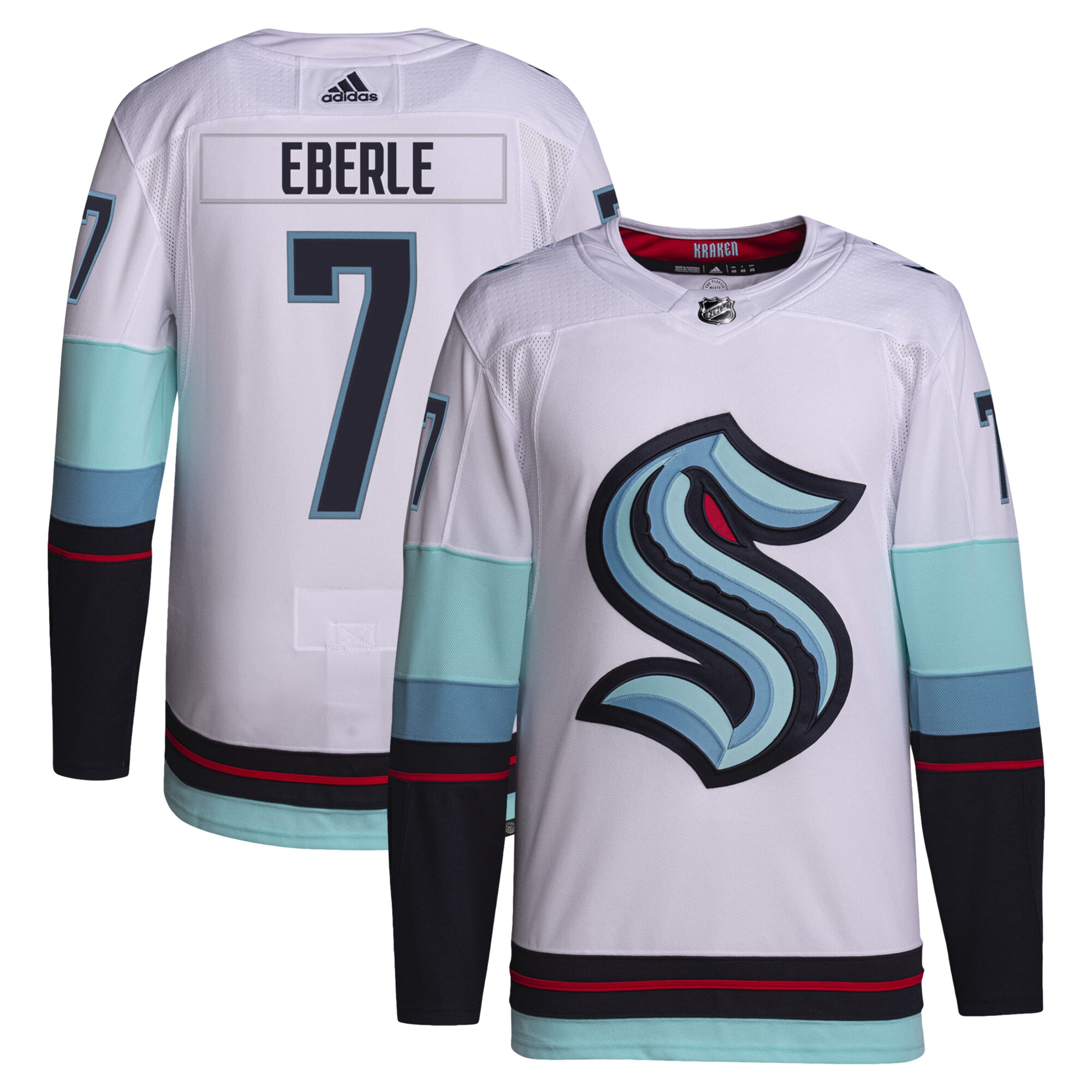Jordan Eberle Seattle Kraken adidas Away Primegreen Authentic Pro Player Jersey – White