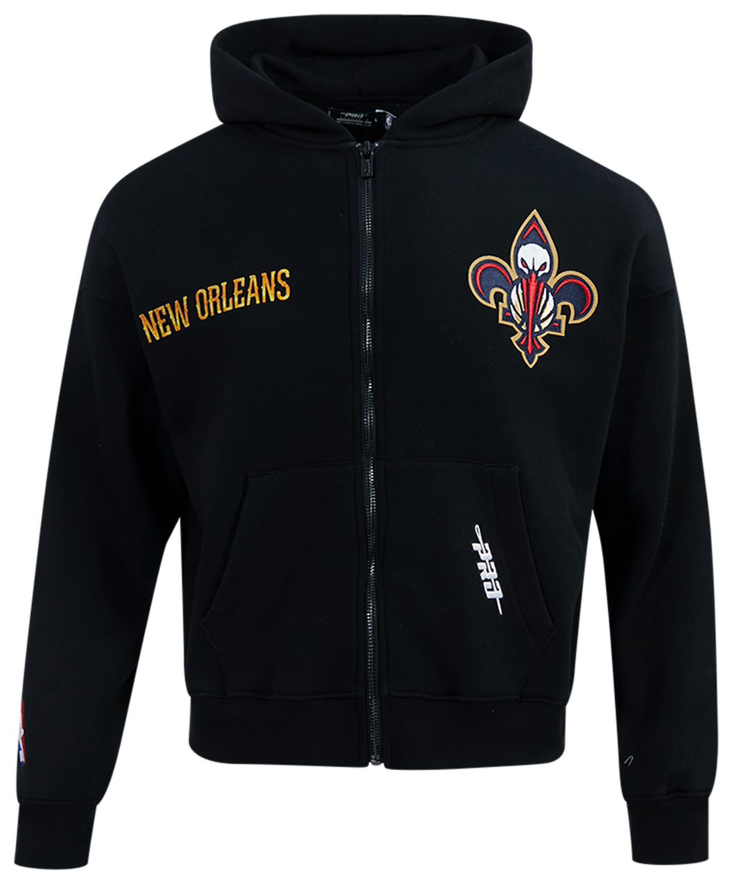 Pro Standard Pelicans Gold Hoops Pro Full-Zip Hoodie