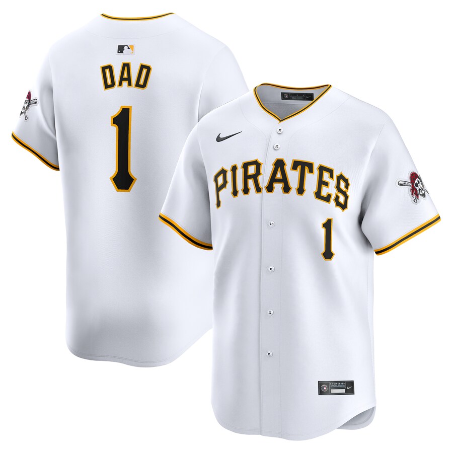Pittsburgh Pirates #1 Dad Home Limited Jersey White