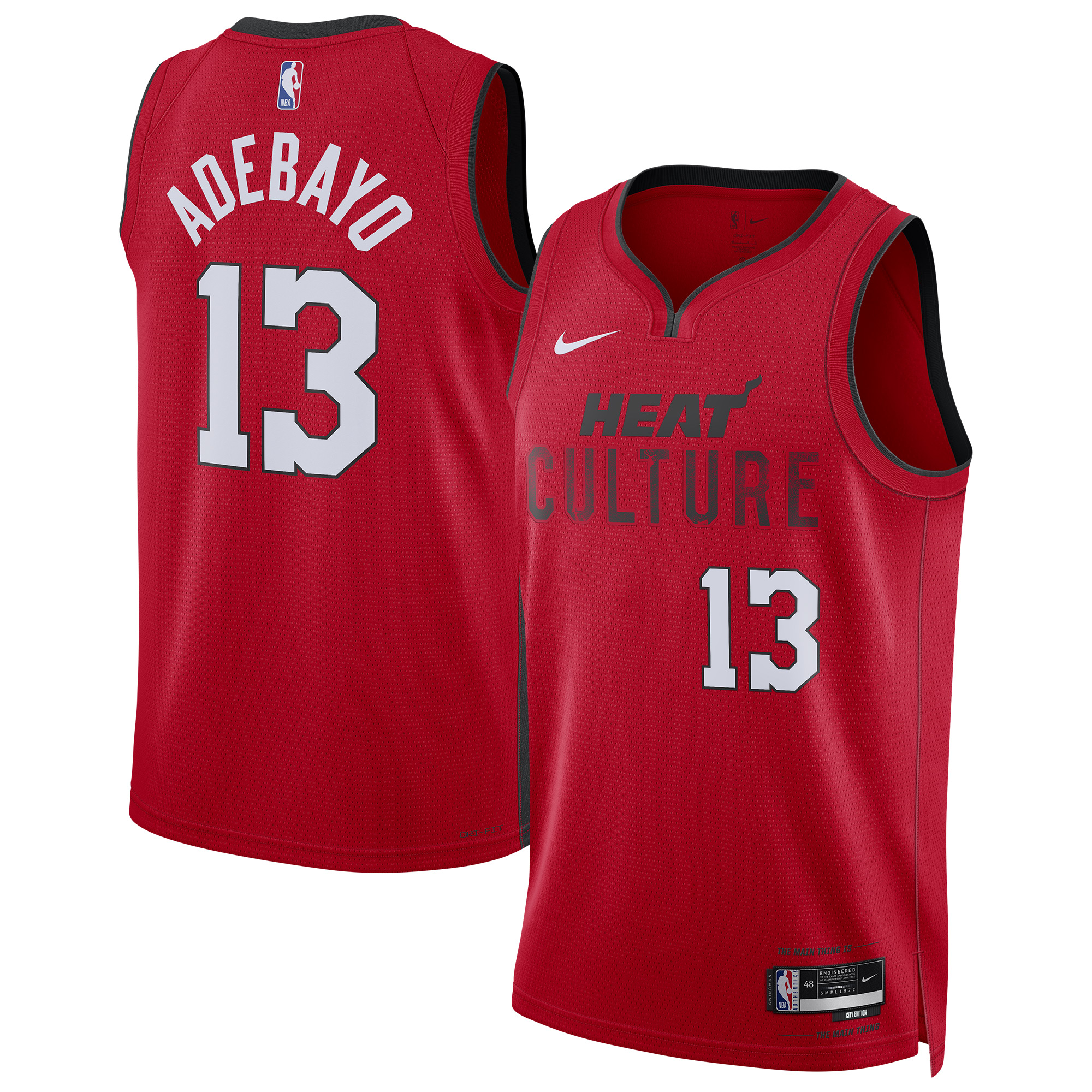 Unisex Miami Heat Bam Adebayo Red 2024/25 Swingman Jersey - City Edition
