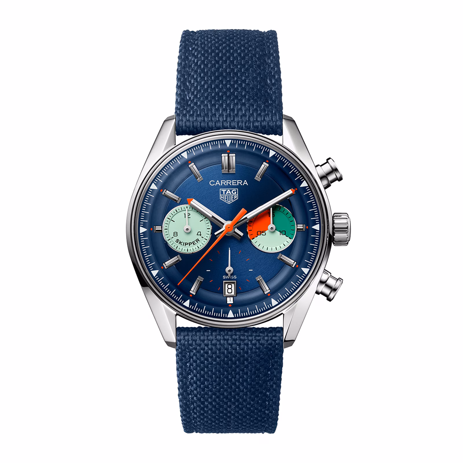 TAG Heuer Carrera Chronograph Skipper 39mm Mens Watch Blue CBS2213.FN6002