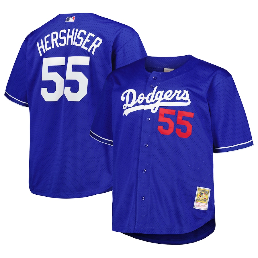 Orel Hershiser Los Angeles Dodgers Mitchell&Ness Big&Tall Cooperstown Collection Batting Practice Jersey Royal