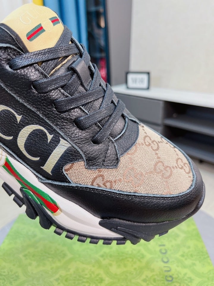 Gucci Gc Rhython Leather Sneaker Black