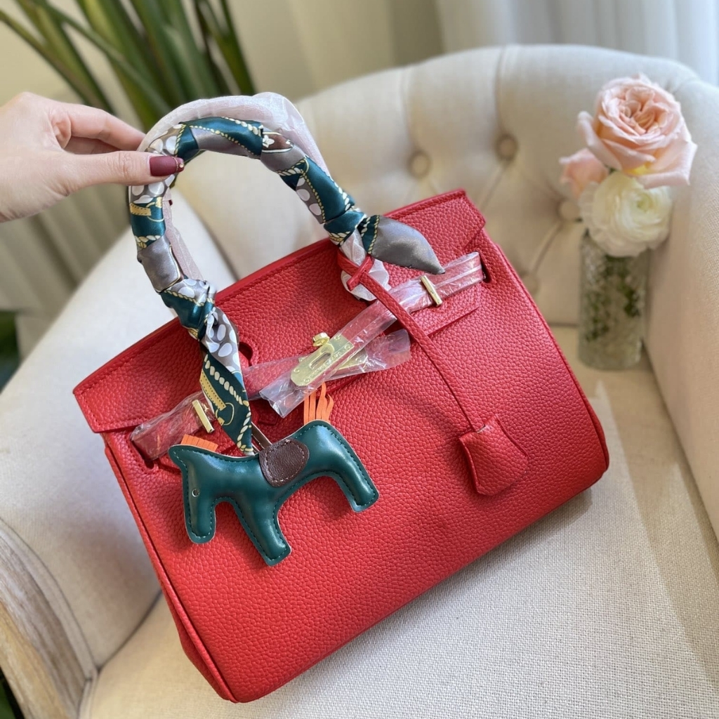 Hermes Birkin 35 Togo Leather Gold Hardware Red 35Cm