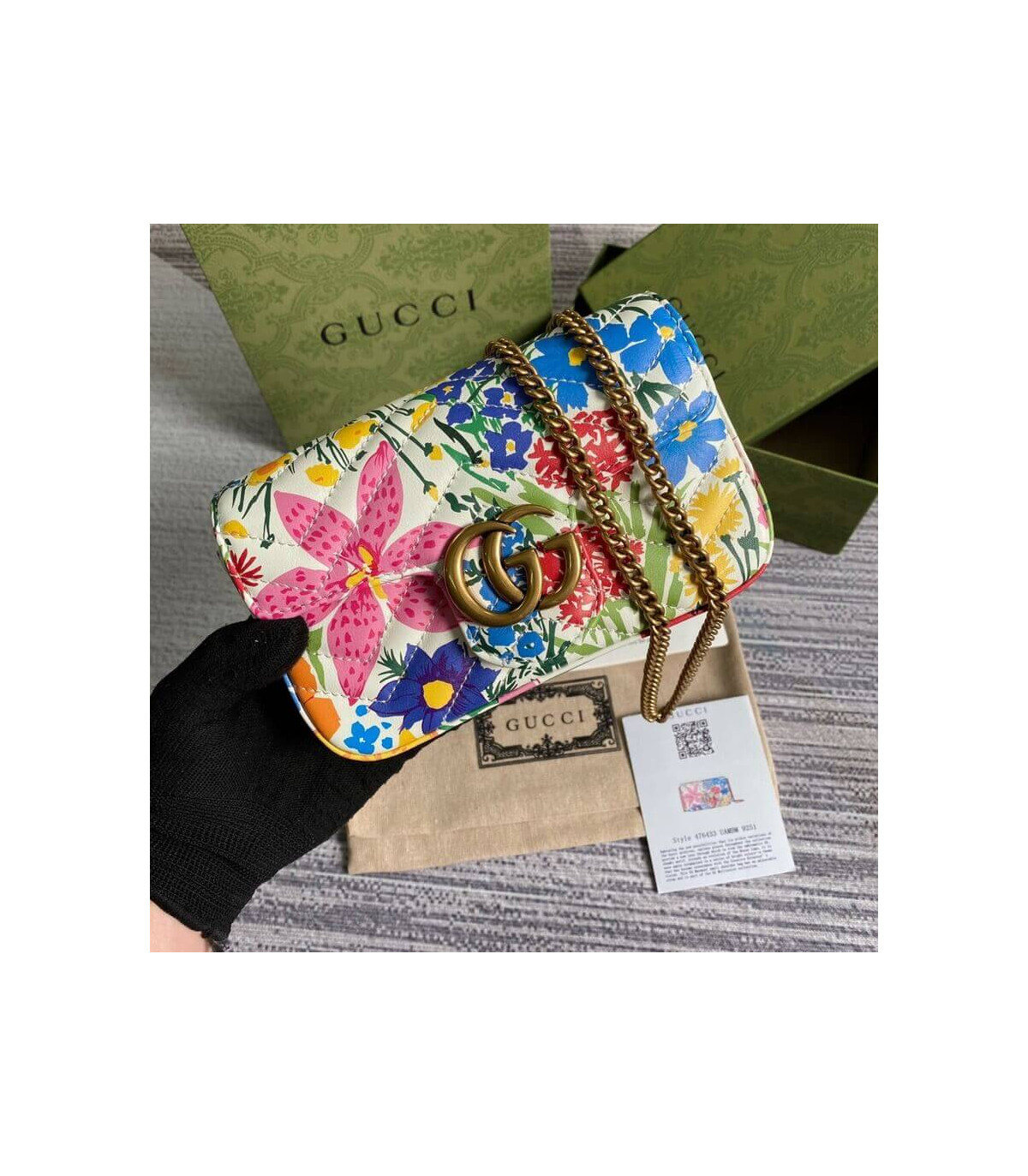 Gucci GG Marmont Ken Scott Print Super Mini Bag
