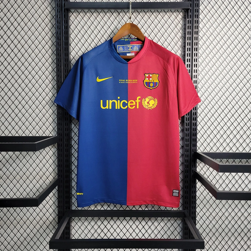 Retro 2008-09 Barcelona UCL Home MESSI PIQUE ETO'O XAVI A.INISTA ETO'O HENRY Football jersey retro