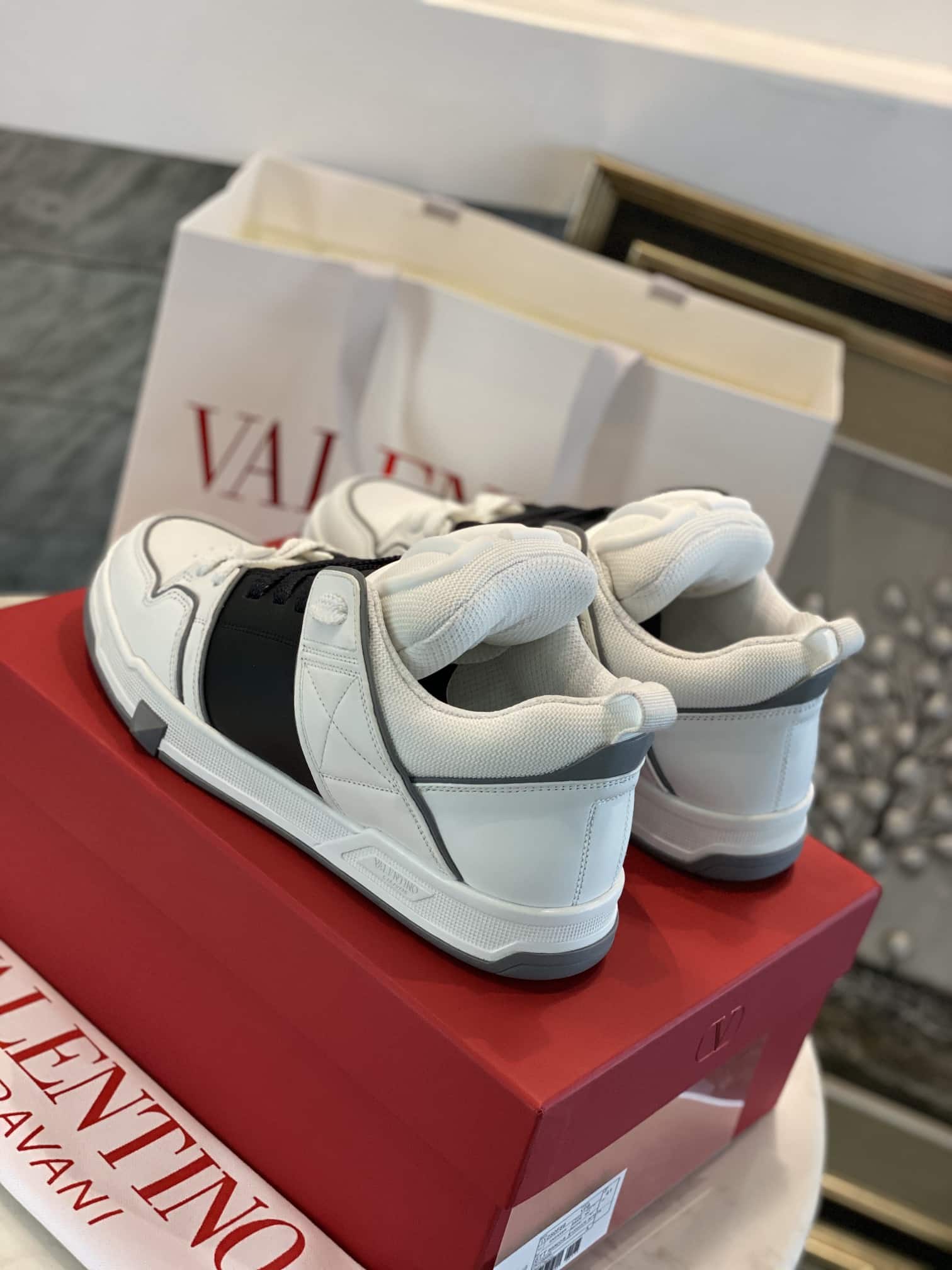 Valentino Garavani Open Skate Sneakers White And Black