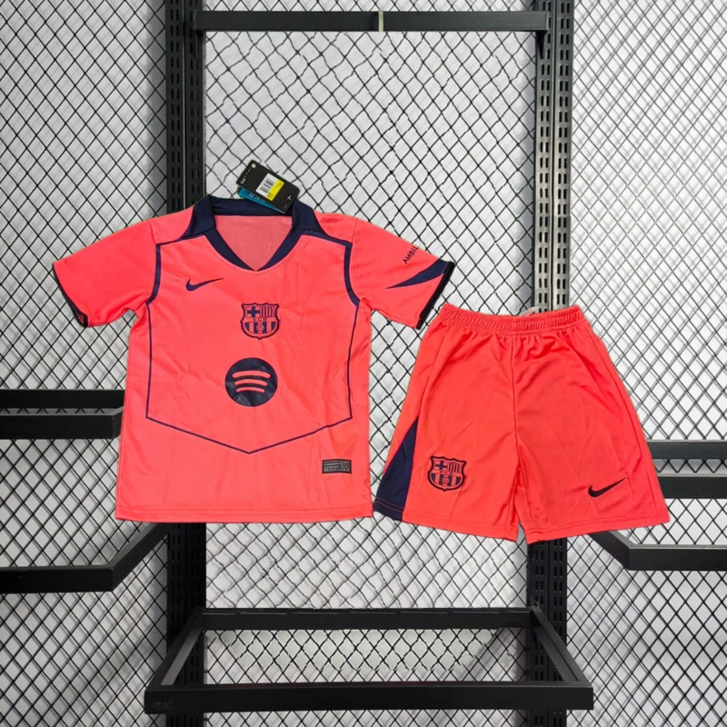 2025-26 Barcelona Third Away Kids Football jersey