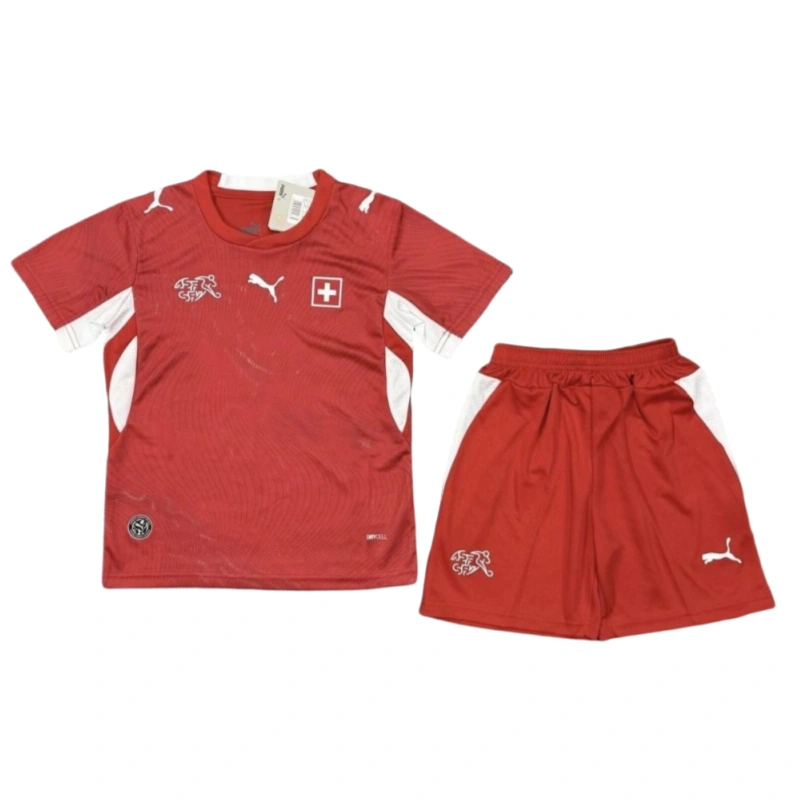 World Cup 2026 Switzerland Team Home Football Jersey kids version kits - JerseyFun