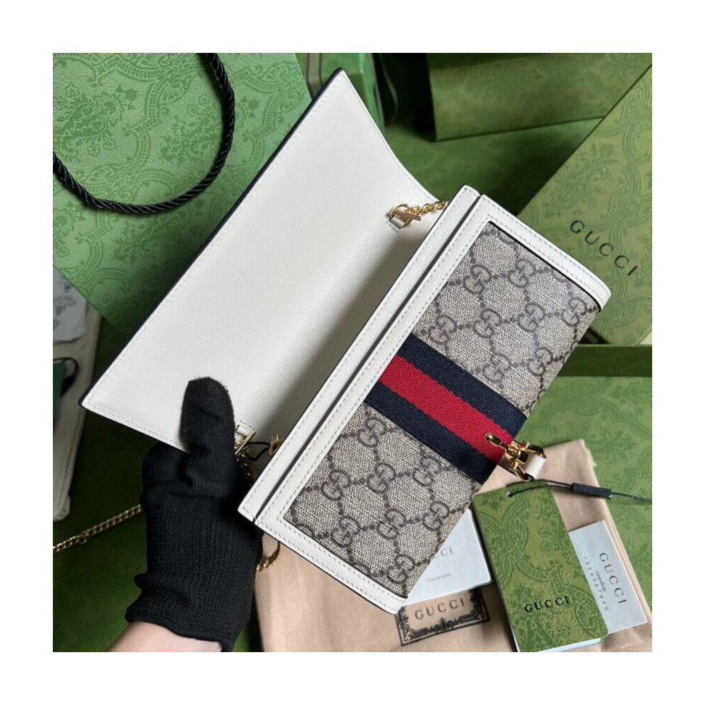 Gucci Jackie 1961 Chain Wallet White 19cm